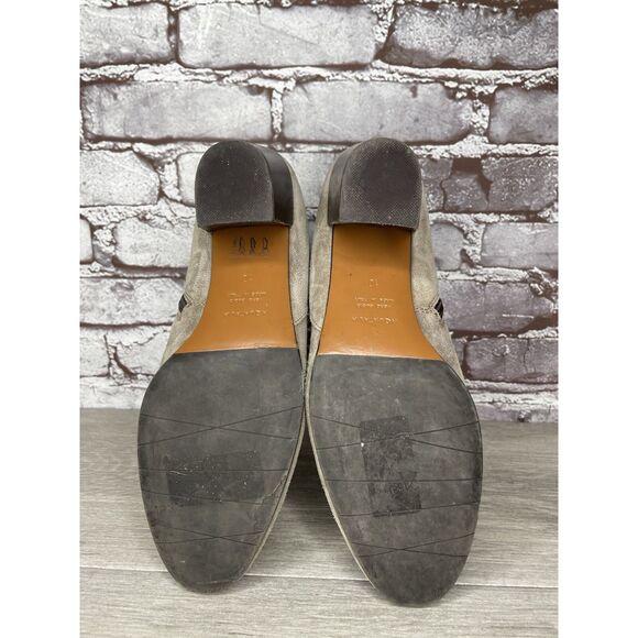 Aquatalia Taupe Suede Leather Side Zip Heel Ankle Booties Women’s Sz 10M US/41EU - Picture 9 of 16